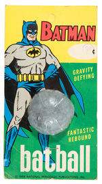 "BATMAN BATBALL" ON CARD.