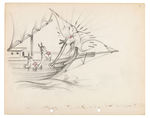 "MICKEY'S SEA MONSTER" ORIGINAL CONCEPT ART PAIR BY FERDINAND HORVATH.