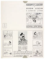 "MICKEY MOUSE IN MICKEY'S GARDEN" PUBLICITY FOLDER.