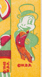 "WALT DISNEY'S JIMINY CRICKET BUBBLE GUM" DIETZ WRAPPER PAIR.