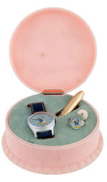 "INGERSOLL DONALD DUCK HAPPY BIRTHDAY" SPECIALLY PACKAGED WATCH SET.