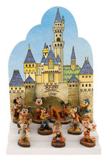 ANRI OF ITALY DISNEY MINIATURE WOODEN FIGURINE STORE DISPLAY.