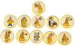 THE YELLOW KID 11 OF THE FIRST 15 BUTTONS IN THE SET.