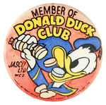 DONALD DUCK ENGLISH CANDY CLUB RARE MEMBER'S BUTTON