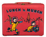 "LUNCH 'N MUNCH" (RED-SPACE) VINYL LUNCHBOX.