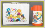 "LOVE" VINYL LUNCHBOX WITH THERMOS.