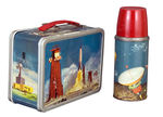 "ORBIT" METAL LUNCHBOX WITH THERMOS.