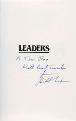 RICHARD NIXON/"LEADERS" SIGNED BOOK.