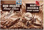 "COMBAT INSIGNIA/WAR INSIGNIA" STAMP ALBUM PAIR FEATURING DISNEY STUDIO DESIGNS.