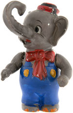 ELMER ELEPHANT JOINTED BISQUE FIGURE.