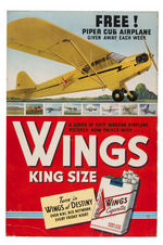 "WINGS CIGARETTES" LARGE STORE STANDEE.