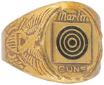 TOM MIX “MARLIN GUNS” BRASS TARGET DESIGN RING.