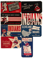 CLEVELAND INDIANS SCHEDULE BOOKLETS LOT OF EIGHT.