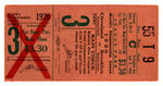 1920 WORLD SERIES TICKET STUB AT CLEVELAND