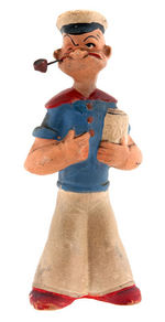 POPEYE 6" TALL VARIETY HEAVY CAST PLASTER STORE FIGURE.