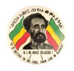 SELASSIE 1930s WITH DUAL SLOGAN.