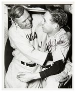 “BOB FELLER” HOF OPENING DAY 1940 NO-HITTER SIGNED NEWS SERVICE PHOTO.