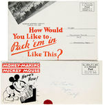 MICKEY MOUSE MOVIE THEATER PROMO FOLDER PAIR.