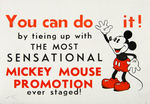 MICKEY MOUSE MOVIE THEATER PROMO FOLDER PAIR.