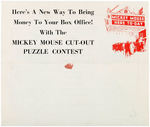 MICKEY MOUSE MOVIE THEATER PROMO FOLDER PAIR.