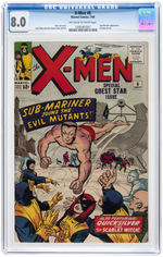 "X-MEN" #6 JULY 1964 CGC 8.0 VF.