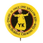 YELLOW KID GUM PROMOTION BUTTON.