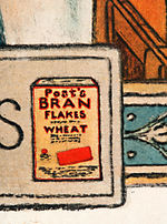 "POST'S BRAN FLAKES" 1927 PACKING DEPARTMENT LINEN-LIKE SIGN.