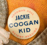 "JACKIE COOGAN KID" DOLL WITH BUTTON.