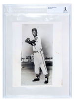 EARLY "HENRY AARON JACKSONVILLE BRAVES" TYPE 1 PRESS PHOTO BECKETT ENCAPSULATED EXC. 5.