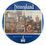 DISNEYLAND LARGE 6" HOLOGRAM 3-D IMAGE BUTTON.