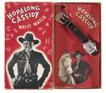 "HOPALONG CASSIDY WRIST WATCH" SMALL METAL CASE VARIETY BOXED.