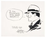 DICK TRACY ARTIST CREATOR CHESTER GOULD SIGNED SPECIALTY ORIGINAL ART.