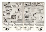 "WALT DISNEY CHARACTER MERCHANDISE 1938-1939" EXCEPTIONAL RETAILERS CATALOGUE WITH ENVELOPE.