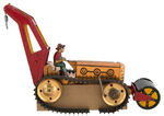 "MARX "DELUXE MECHANICAL FARM TRACTOR SET" BOXED SET.