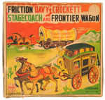 “FRICTION DAVY CROCKETT STAGE COACH AND FRONTIER WAGON” BOXED LINEMAR SET.