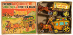 “FRICTION DAVY CROCKETT STAGE COACH AND FRONTIER WAGON” BOXED LINEMAR SET.