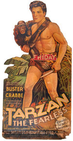 "BUSTER CRABBE IN TARZAN THE FEARLESS" LARGE MOVIE LOBBY STANDEE.