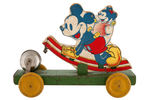 MICKEY MOUSE & NEPHEW RARE N.N. HILL BRASS CO. PULL TOY.