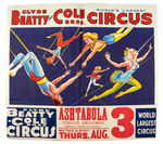 CLYDE BEATTY & COLE BROS. CIRCUS POSTER LOT.