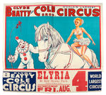 CLYDE BEATTY & COLE BROS. CIRCUS POSTER LOT.