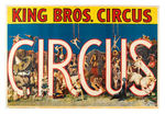 KING BROS. CIRCUS POSTER.