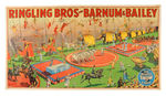 "RINGLING, BARNUM & BAILEY" CIRCUS POSTER WITH GREAT GRAPHICS.