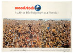 "WOODSTOCK" OVERSIZED BRITISH LINEN-MOUNTED MOVIE POSTER.