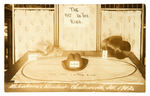 MOST UNUSUAL "THE HAT IN THE RING" REAL PHOTO POSTCARD SHOWING 3 PRESIDENTIAL HATS.