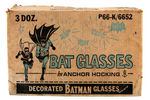 "BATMAN GLASSES" WITH SHIPPING CARTON.