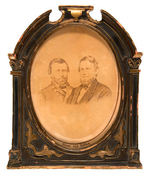 "GRANT AND COLFAX" 1868 CAMPAIGN JUGATE LARGE PHOTO FRAMED.