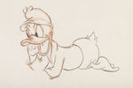 DONALD DUCK "THE FOX HUNT" ORIGINAL PRODUCTION DRAWING.