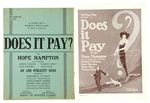 "DOES IT PAY?" PRESSBOOK PAIR.