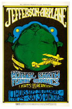 BILL GRAHAM CONCERT POSTER BG-85 FEATURING JEFFERSON AIRPLANE.