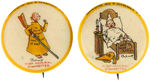 YELLOW KID FOUR BUTTONS FROM 1896 PROMOTING HIGH ADMIRAL CIGARETTES.